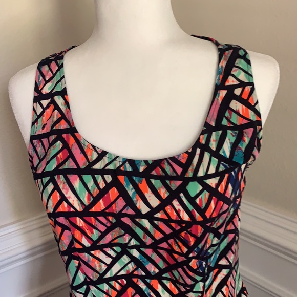 BeBop Fit and Flare Racerback Multi-Colored Dress - Picture 2 of 7